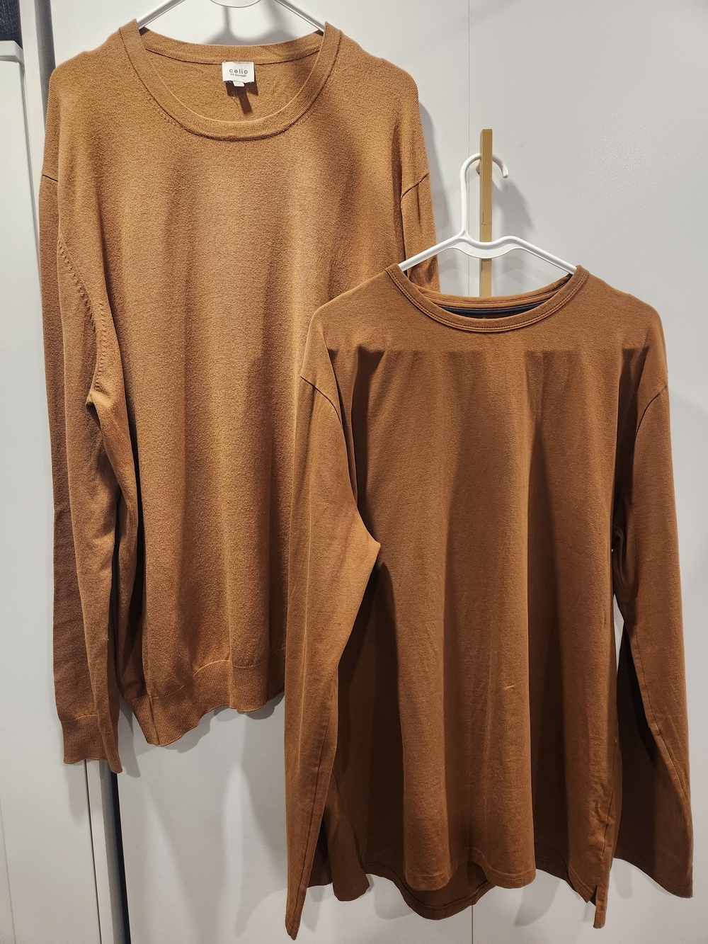 Men’s Crewneck Sweater AND Top- Warm Brown